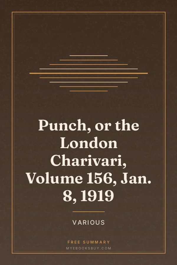 Cover of Punch, or the London Charivari, Volume 156, Jan. 8, 1919