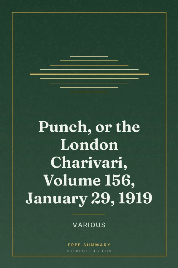 Cover of Punch, or the London Charivari, Volume 156, January 29, 1919