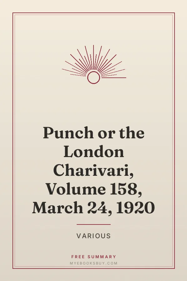 Cover of Punch or the London Charivari, Volume 158, March 24, 1920