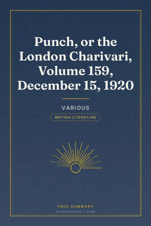 Cover of Punch, or the London Charivari, Volume 159, December 15, 1920