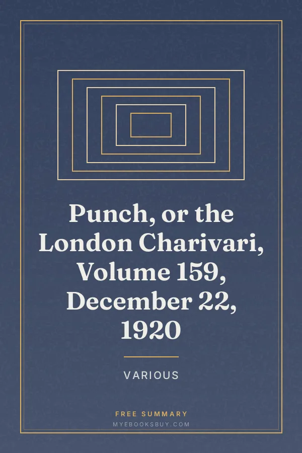 Cover of Punch, or the London Charivari, Volume 159, December 22, 1920