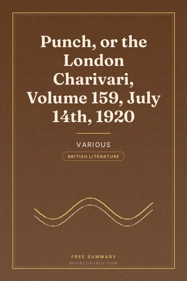 Cover of Punch, or the London Charivari, Volume 159, July 14th, 1920