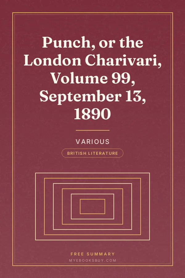 Cover of Punch, or the London Charivari, Volume 99, September 13, 1890