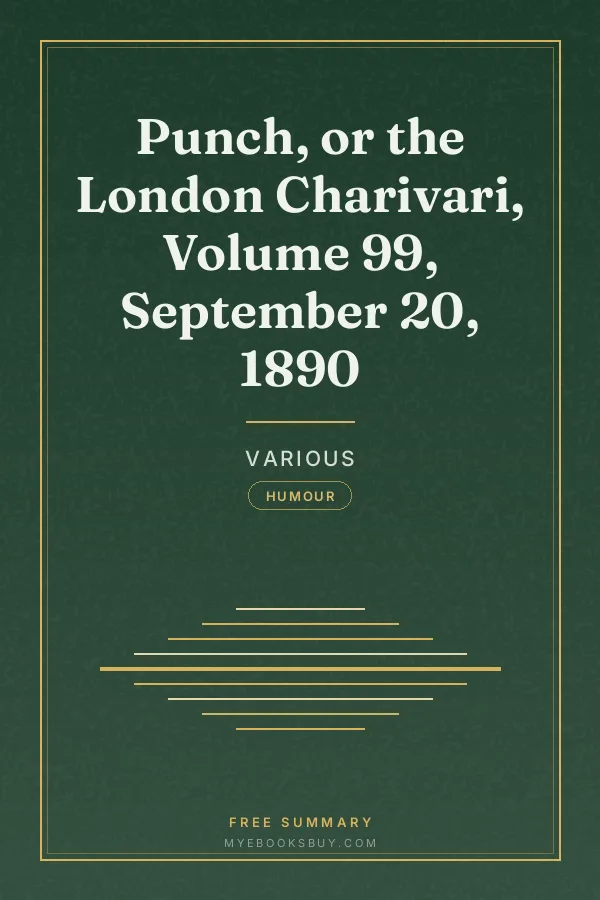 Cover of Punch, or the London Charivari, Volume 99, September 20, 1890