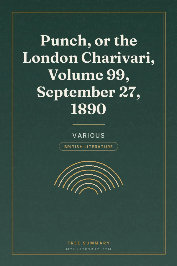 Cover of Punch, or the London Charivari, Volume 99, September 27, 1890