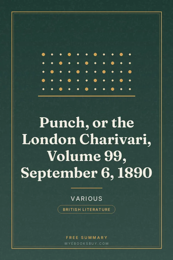 Cover of Punch, or the London Charivari, Volume 99, September 6, 1890