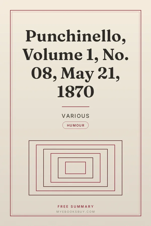 Cover of Punchinello, Volume 1, No. 08, May 21, 1870