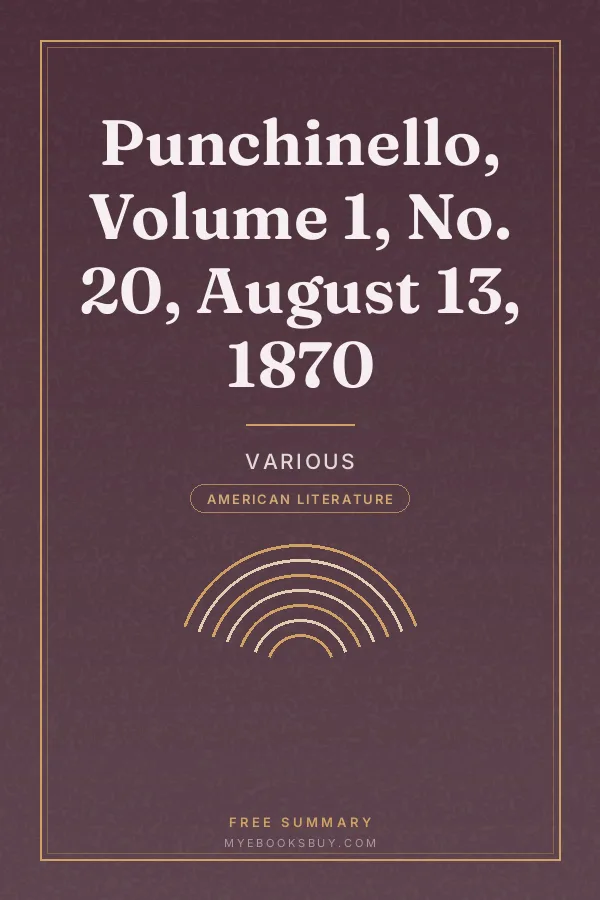 Cover of Punchinello, Volume 1, No. 20, August 13, 1870