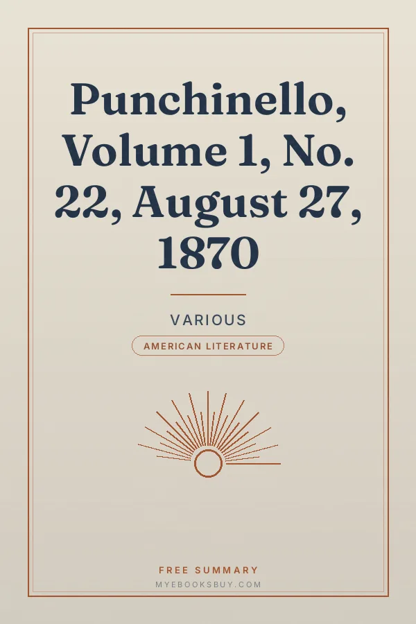 Cover of Punchinello, Volume 1, No. 22, August 27, 1870