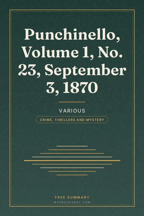 Cover of Punchinello, Volume 1, No. 23, September 3, 1870