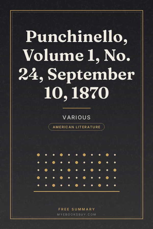 Cover of Punchinello, Volume 1, No. 24, September 10, 1870