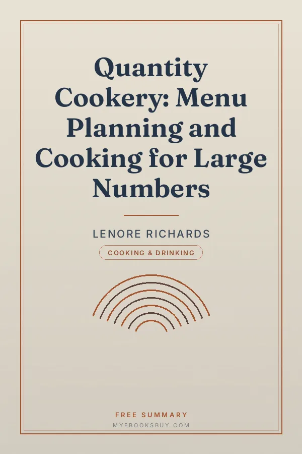 Cover of Quantity Cookery: Menu Planning and Cooking for Large Numbers
