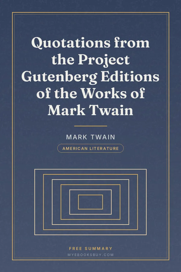 Cover of Quotations from the Project Gutenberg Editions of the Works of Mark Twain