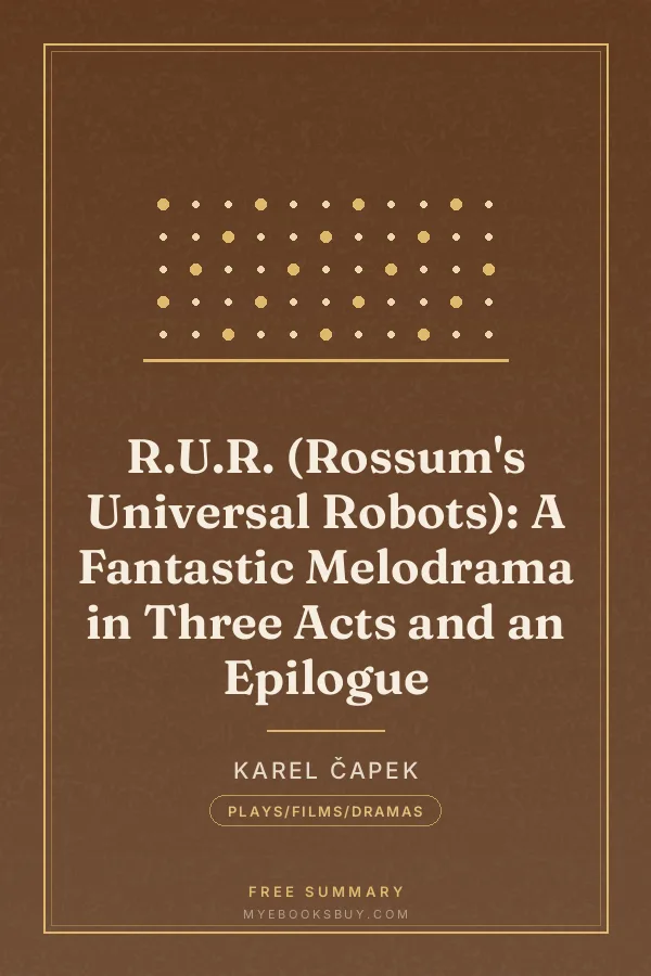 Cover of R.U.R. (Rossum's Universal Robots): A Fantastic Melodrama in Three Acts and an Epilogue