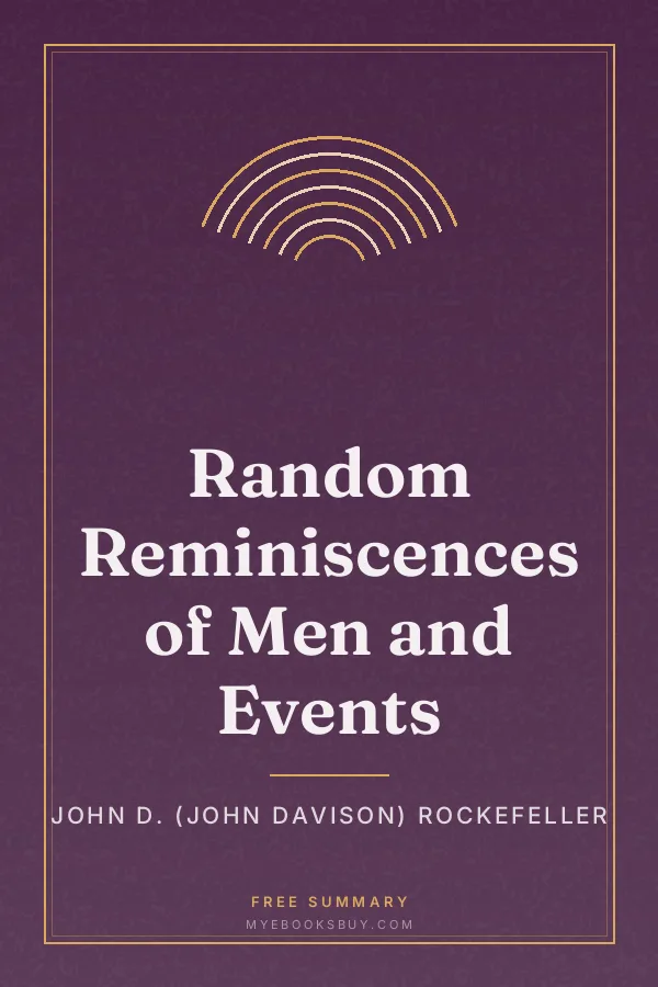 Cover of Random Reminiscences of Men and Events