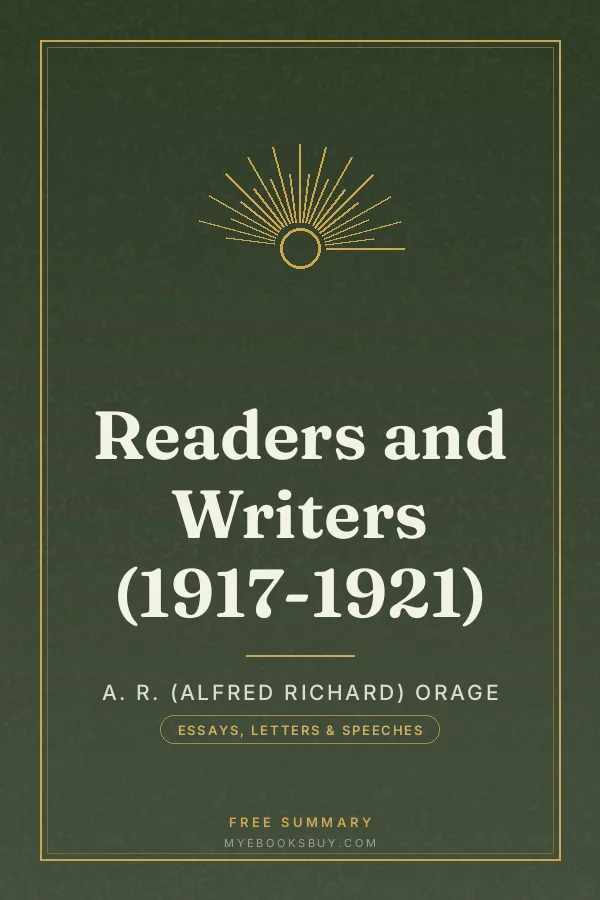 Cover of Readers and Writers (1917-1921)
