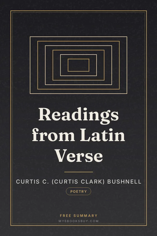 Cover of Readings from Latin Verse