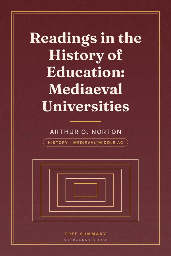 Cover of Readings in the History of Education: Mediaeval Universities