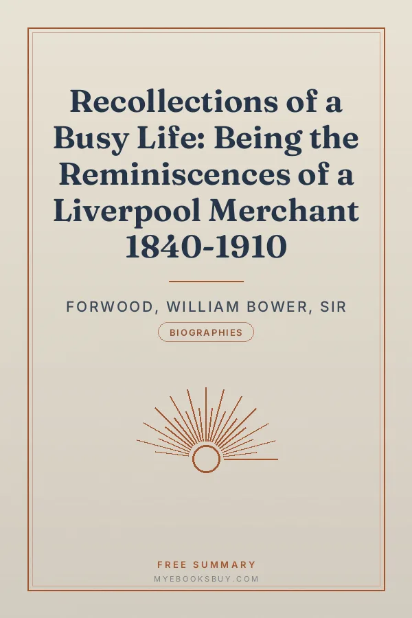Cover of Recollections of a Busy Life: Being the Reminiscences of a Liverpool Merchant 1840-1910