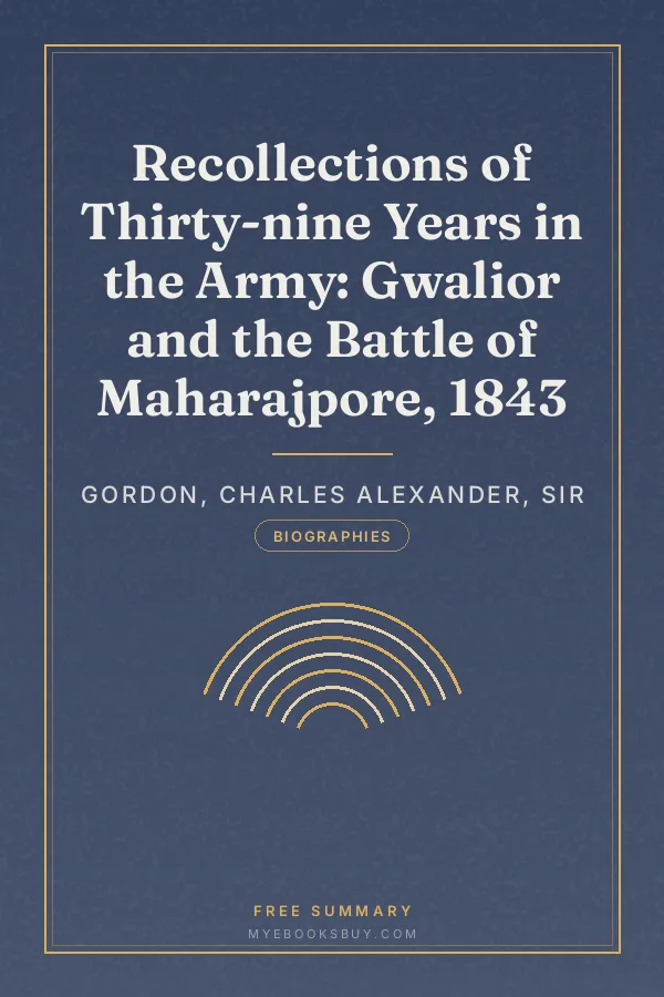 Cover of Recollections of Thirty-nine Years in the Army: Gwalior and the Battle of Maharajpore, 1843