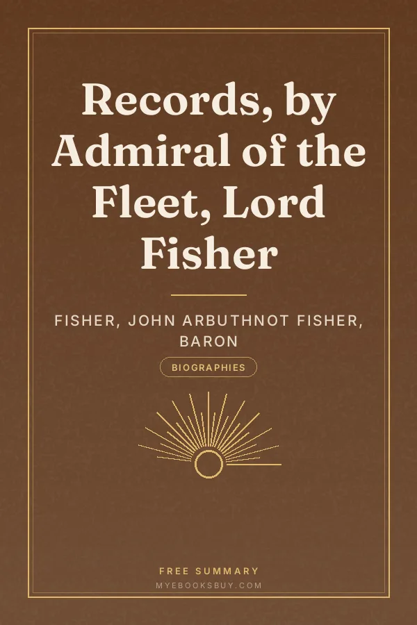 Cover of Records, by Admiral of the Fleet, Lord Fisher
