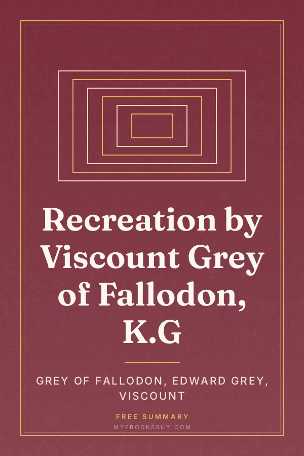 Cover of Recreation by Viscount Grey of Fallodon, K.G