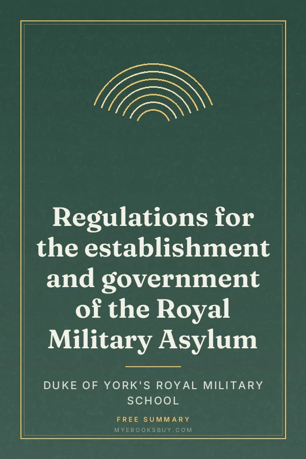 Cover of Regulations for the establishment and government of the Royal Military Asylum