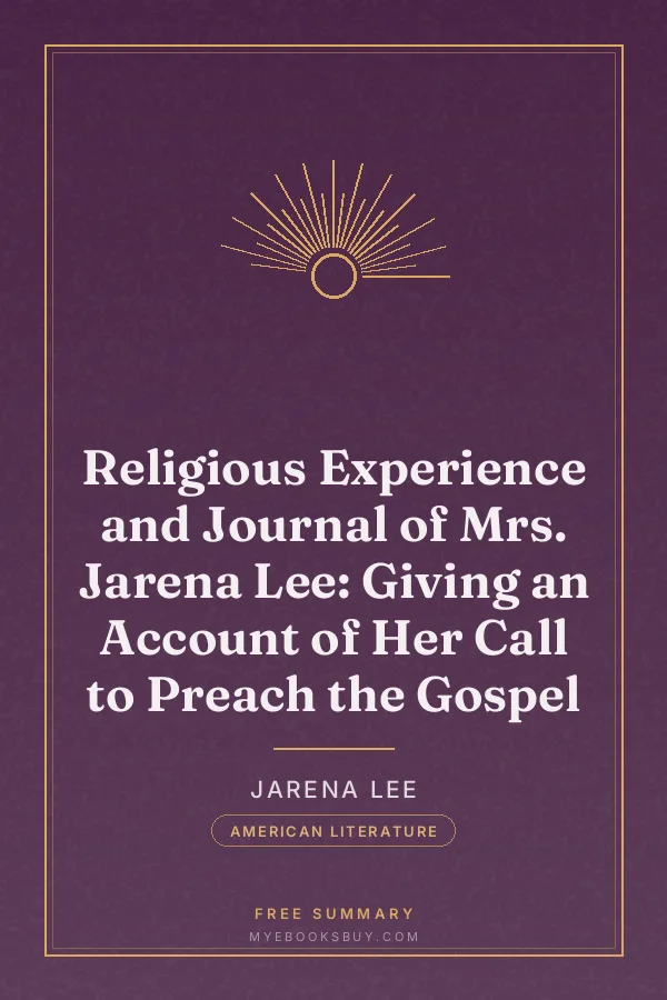 Cover of Religious Experience and Journal of Mrs. Jarena Lee: Giving an Account of Her Call to Preach the Gospel