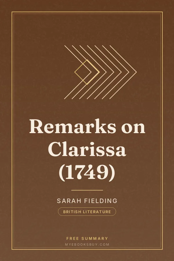 Cover of Remarks on Clarissa (1749)