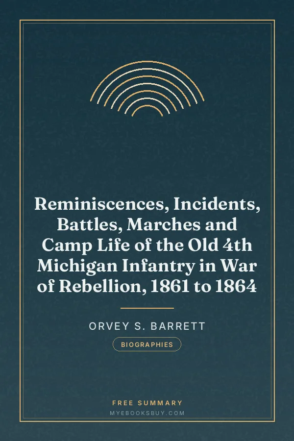 Cover of Reminiscences, Incidents, Battles, Marches and Camp Life of the Old 4th Michigan Infantry in War of Rebellion, 1861 to 1864