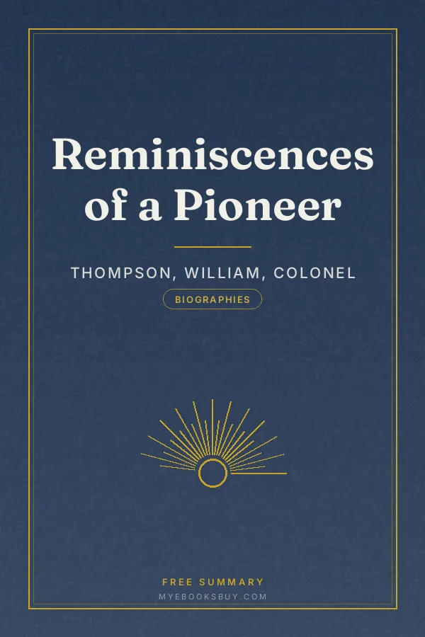 Cover of Reminiscences of a Pioneer