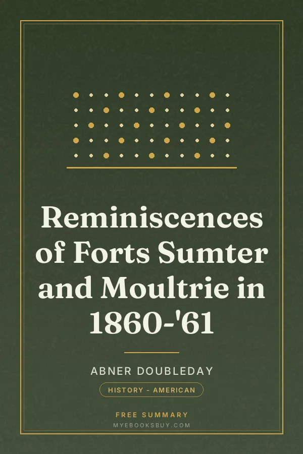 Cover of Reminiscences of Forts Sumter and Moultrie in 1860-'61