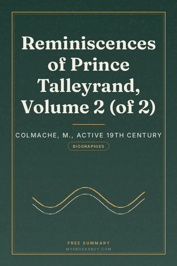 Cover of Reminiscences of Prince Talleyrand, Volume 2 (of 2)