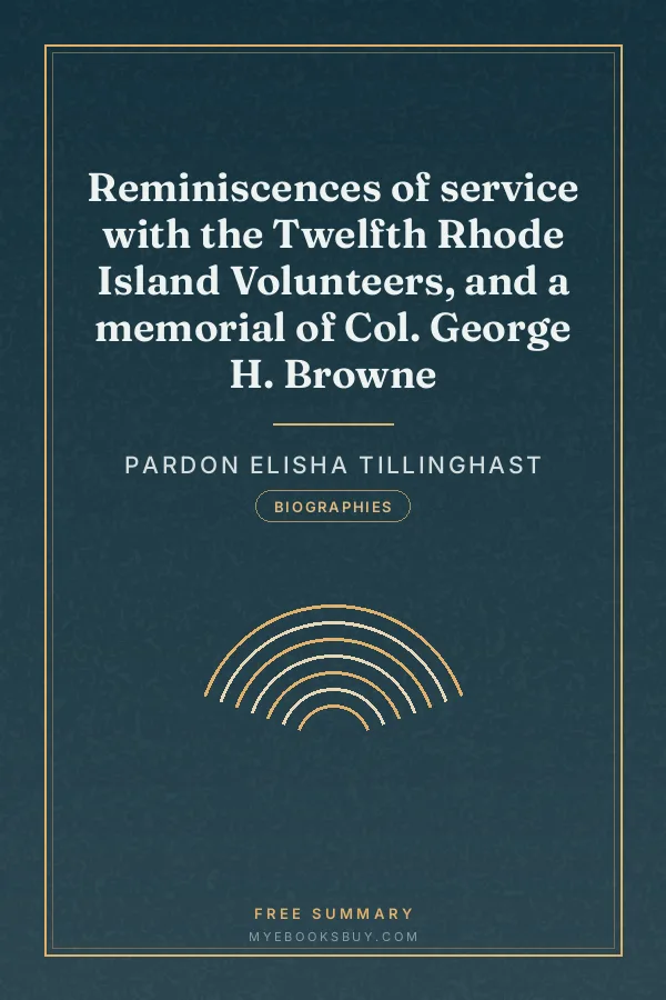 Cover of Reminiscences of service with the Twelfth Rhode Island Volunteers, and a memorial of Col. George H. Browne