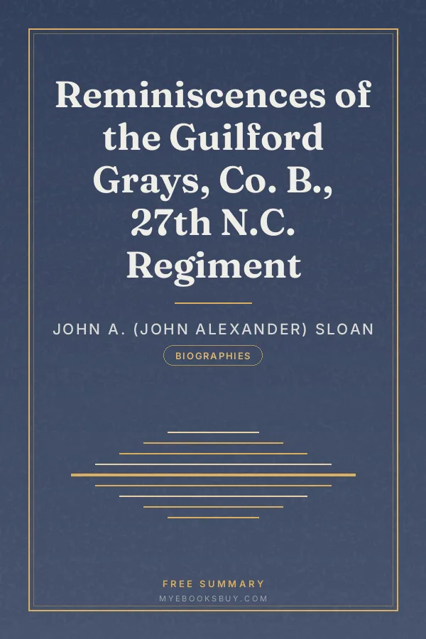 Cover of Reminiscences of the Guilford Grays, Co. B., 27th N.C. Regiment