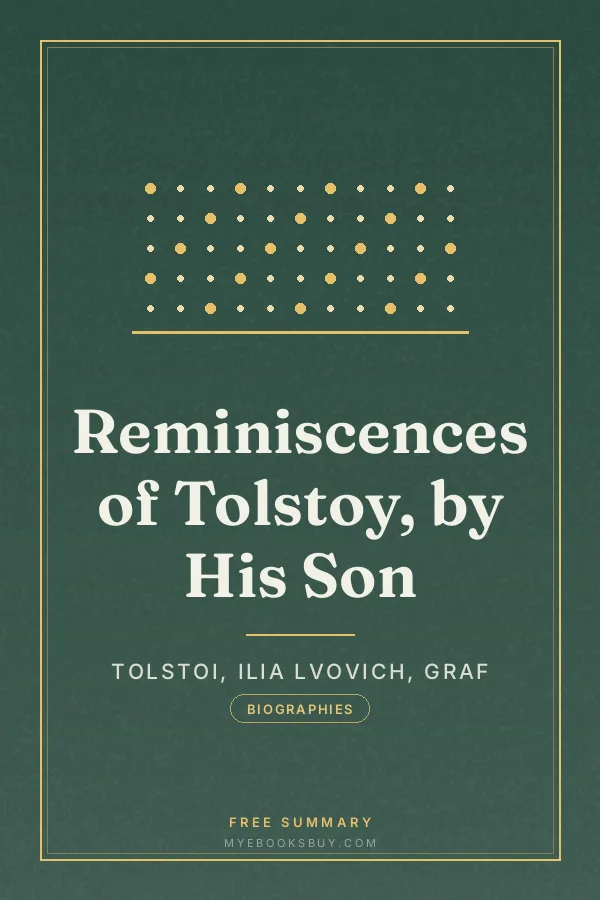 Cover of Reminiscences of Tolstoy, by His Son