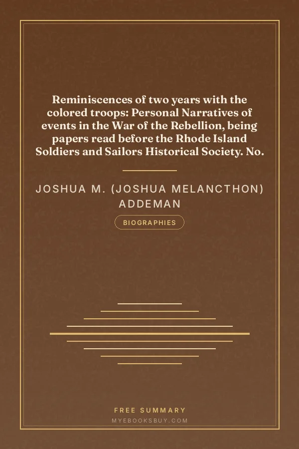 Cover of Reminiscences of two years with the colored troops: Personal Narratives of events in the War of the Rebellion, being papers read before the Rhode Island Soldiers and Sailors Historical Society. No. 7, Second Series