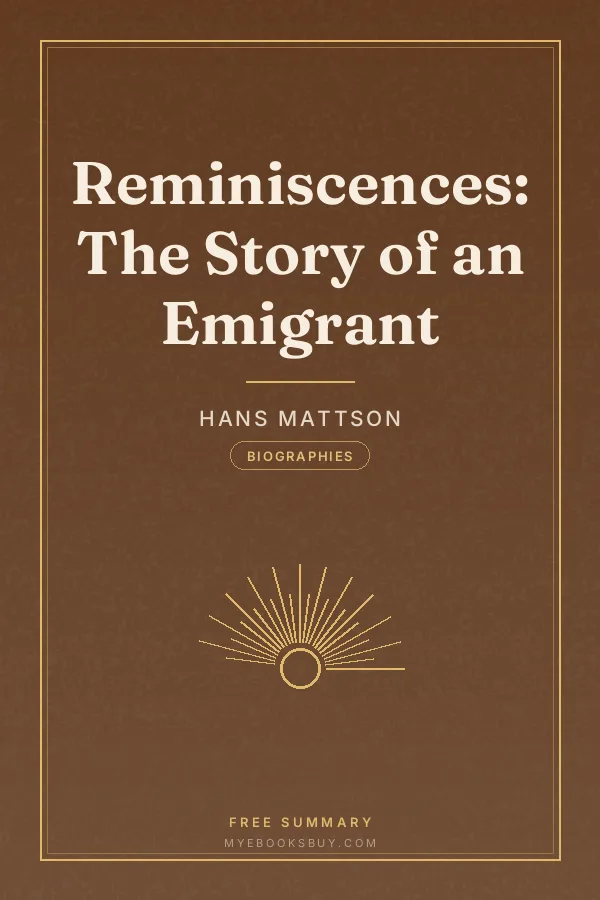 Cover of Reminiscences: The Story of an Emigrant