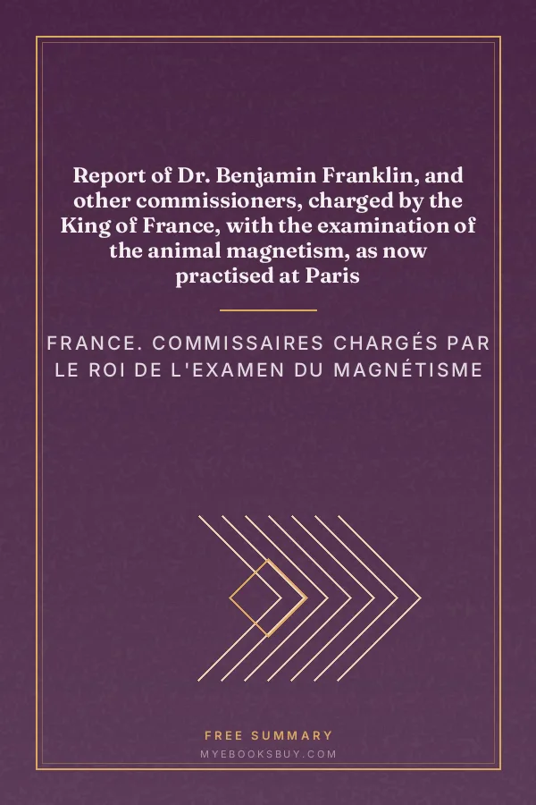 Cover of Report of Dr. Benjamin Franklin, and other commissioners, charged by the King of France, with the examination of the animal magnetism, as now practised at Paris