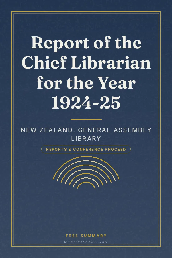 Cover of Report of the Chief Librarian for the Year 1924-25