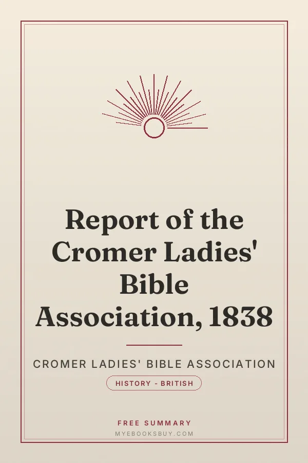 Cover of Report of the Cromer Ladies' Bible Association, 1838