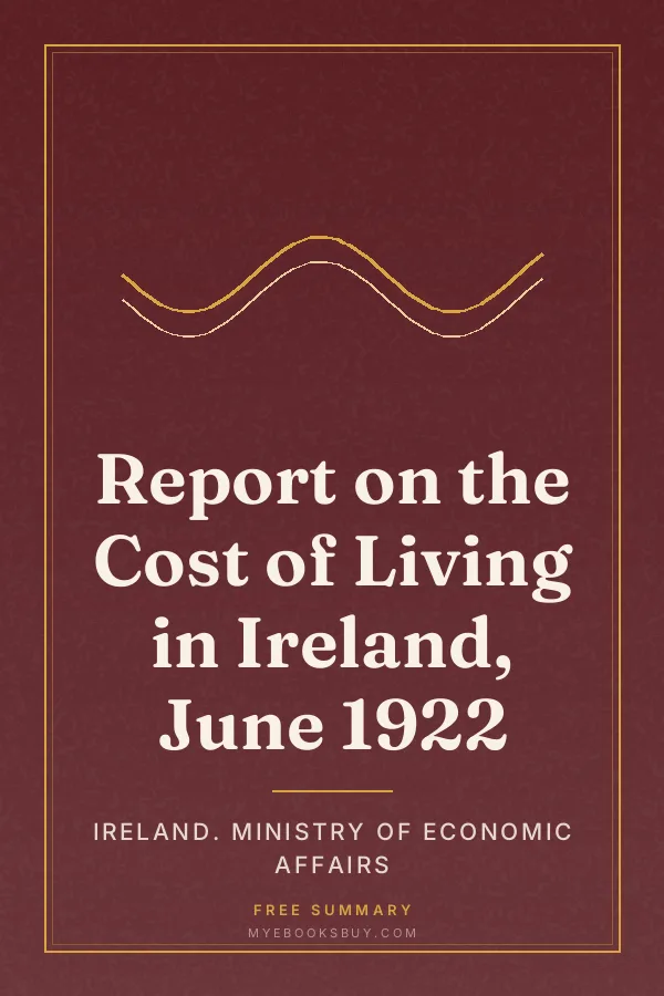 Cover of Report on the Cost of Living in Ireland, June 1922