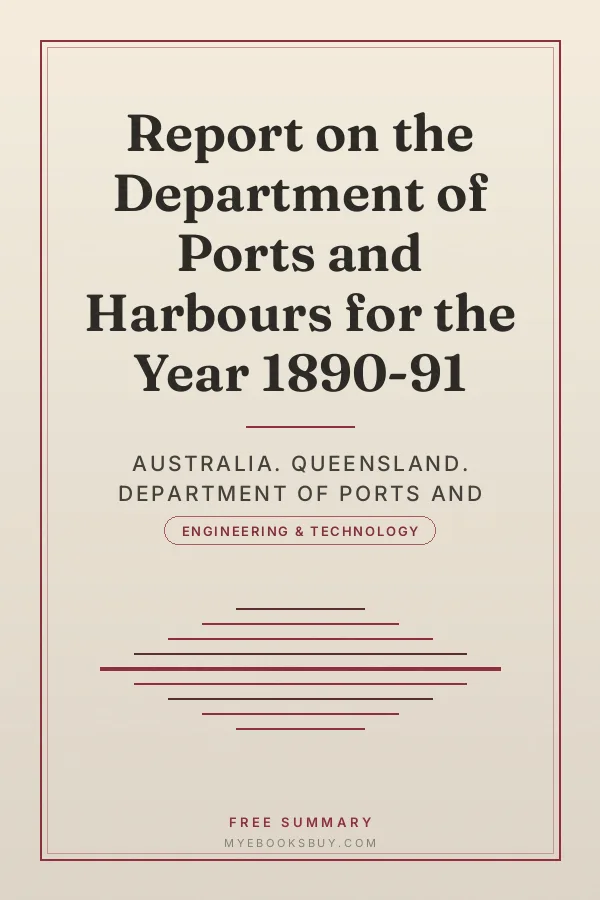 Cover of Report on the Department of Ports and Harbours for the Year 1890-91
