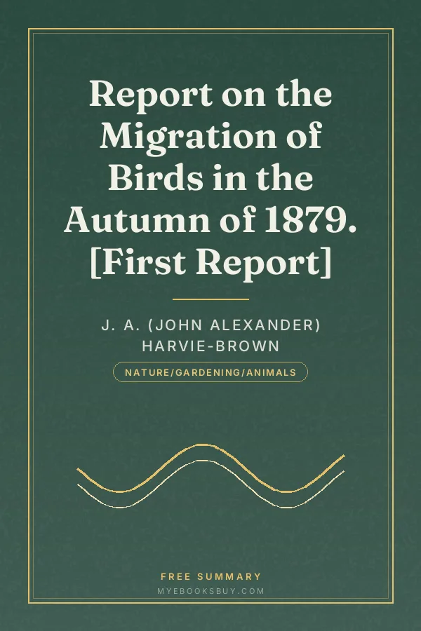 Cover of Report on the Migration of Birds in the Autumn of 1879. [First Report]