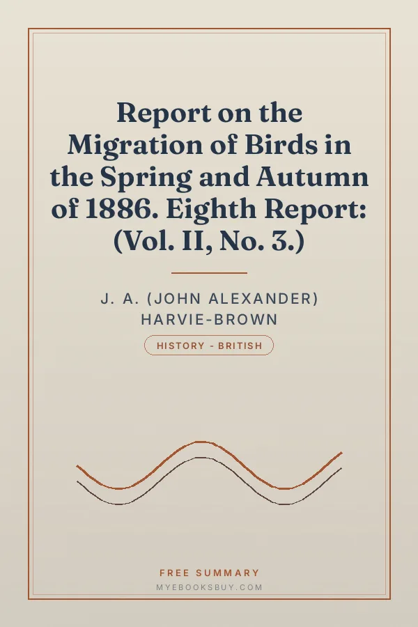 Cover of Report on the Migration of Birds in the Spring and Autumn of 1886. Eighth Report: (Vol. II, No. 3.)