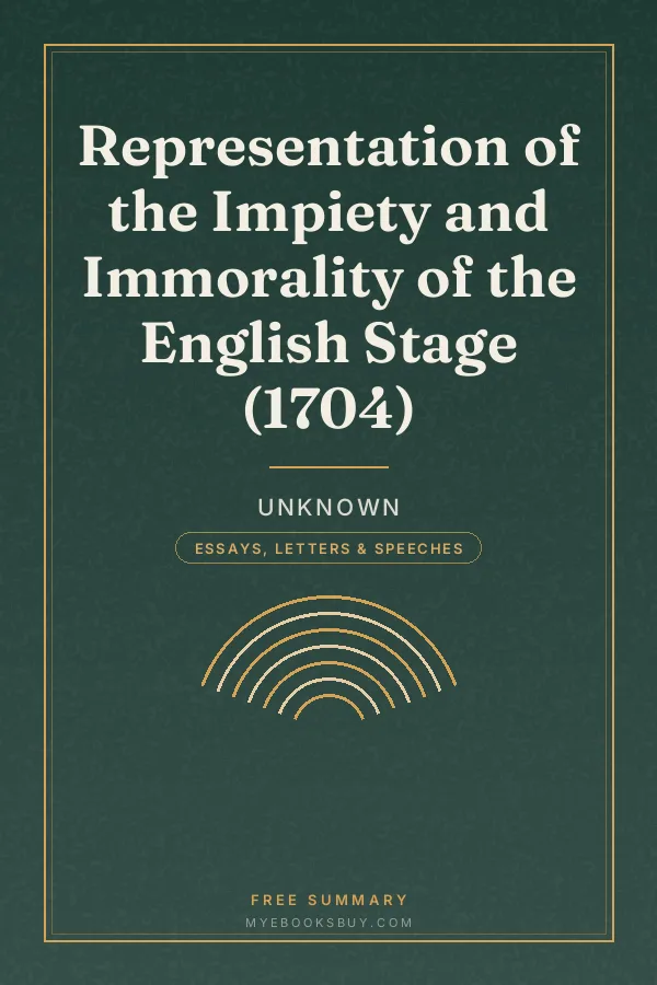 Cover of Representation of the Impiety and Immorality of the English Stage (1704)