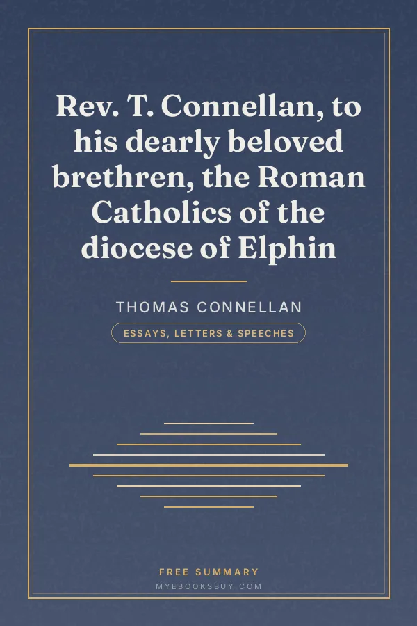 Cover of Rev. T. Connellan, to his dearly beloved brethren, the Roman Catholics of the diocese of Elphin