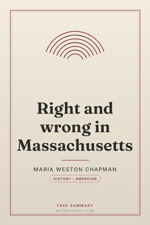 Cover of Right and wrong in Massachusetts