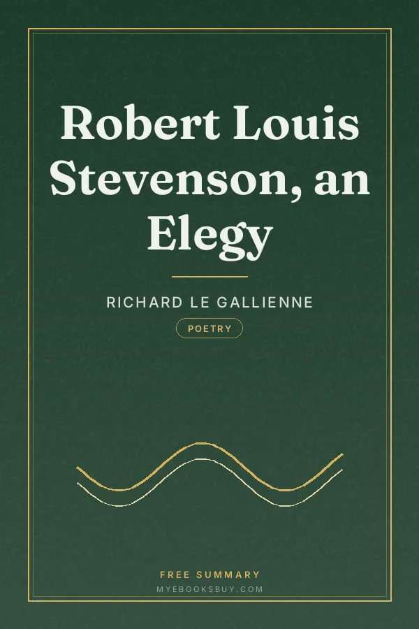 Cover of Robert Louis Stevenson, an Elegy