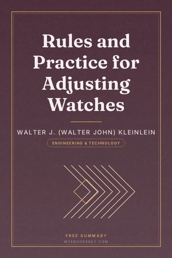 Cover of Rules and Practice for Adjusting Watches